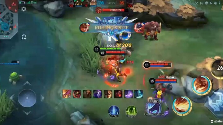 Yin combo Manaic🙂                                                       # mobile Legend bang bang