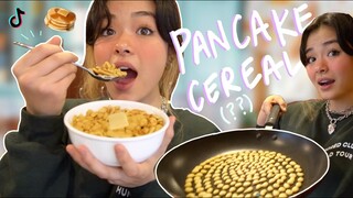 i made PANCAKE CEREAL