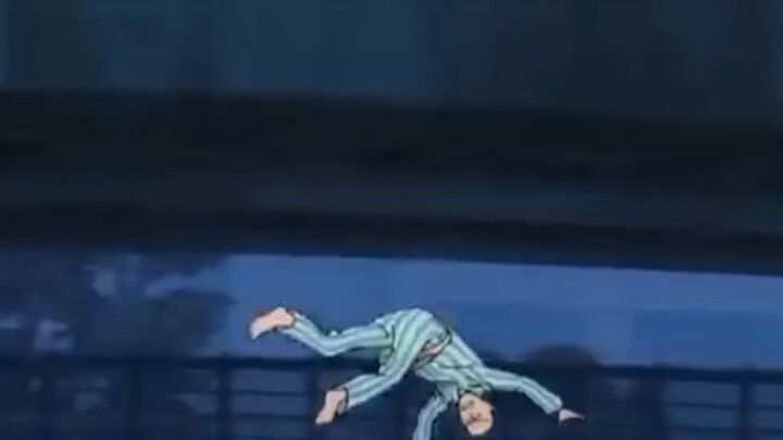 one punch man terjatuh