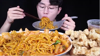 Xào thịt heo chua ngọt ăn mì ngon mukbang #amthuc #monngon
