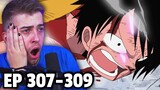 LUFFY VS LUCCI FINALE!! One Piece Episode 307, 308 & 309 REACTION!!