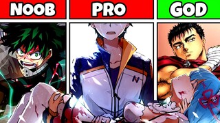 NOOB vs PRO vs GOD - Anime Main Characters