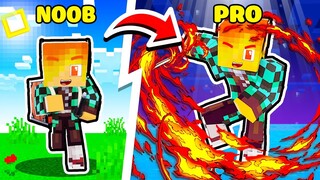 JACKVN TỪ THỢ SĂN QUỶ NOOB TRỞ THÀNH PRO TRONG MINECRAFT | JACKVN THANH GƯƠM DIỆT QUỶ TẬP 2