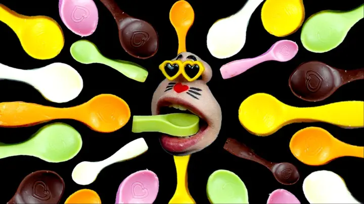 [Real Mouth] Những chiếc kẹo socola thìa đầy thú vị và hấp dẫn #asmr #mukbang