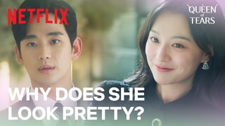 Pretty Kim Ji-won makes Kim Soo-hyun's heart race | Queen of Tears Ep 4 | Netflix [ENG SUB]