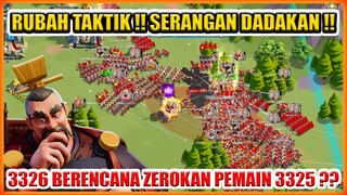 3326 RUBAH TAKTIK SERANGAN DADAKAN MAU BAKAR KOTA 3325 ?? WAR KVK RISE OF KINGDOMS