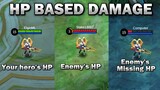LIST OF SKILLS WITH DAMAGE BASED ON HP