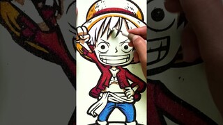 One Piece Luffy Sand Art #asmr #art #paintingdrawing #drawing
