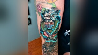 Phew 😅 I did it ⚡️ naruto kakashi anime tattoo tattooartist fypシ