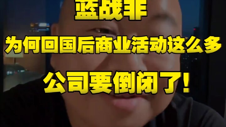 Why does Lan Zhan Fei have so many commercial activities after returning to China? His company is ab