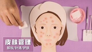 A complete set of handmade facial care procedures | makeup removal | acne cleansing | facial moistur