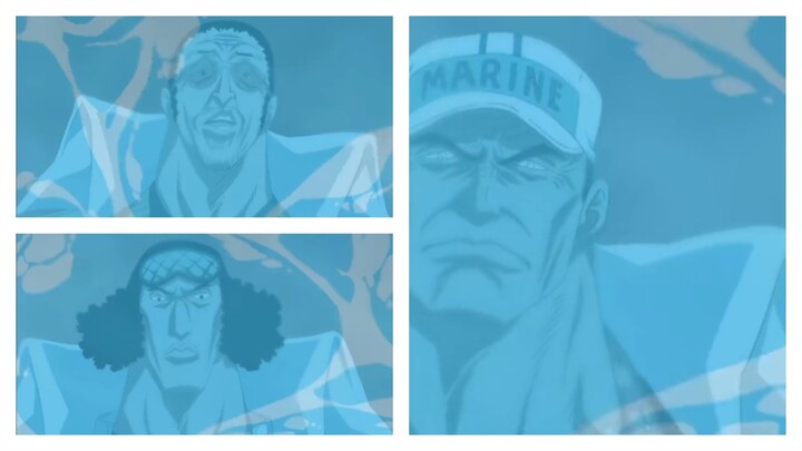 Seeing Luffy charging forward with a wooden stick, facing the Three Great Admirals