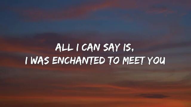 Taylor Swift- Enchanted (Lyrics)