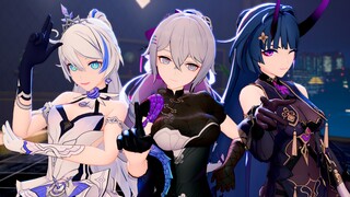 [Honkai Impact3MMD]ลึกลับ[การกระจายเลนส์][Kiana, Mei Raiden, Bronya]