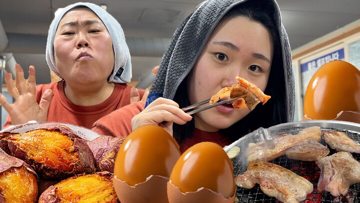 ในห้องซาวน่าไอน้ำยังกินหมูสามชั้นได้! คุณแม่ชาวเกาหลีพาชมห้องซาวน่าไอน้ำสุดพิเศษของเกาหลี