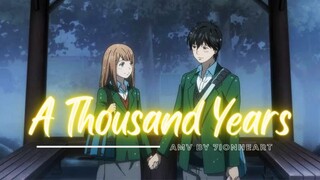 Kakeru and Naho | A Thousand Years [AMV] ~ Orange