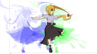 动画练习——虹夏转圈