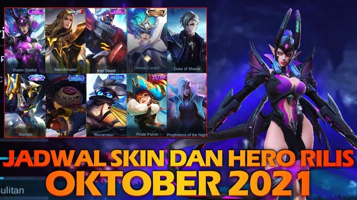 JADWAL SKIN DAN HERO RILIS OKTOBER 2021 - SKIN KARINA DOOM DUELIST RESALE, SKIN ZODIAC OKTOBER 2021