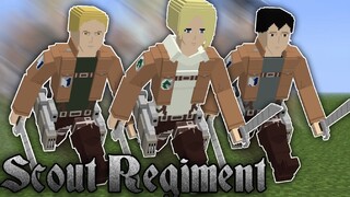 Annie Leonhart, Reiner Braun, Bertolt Hoover trong Minecraft Attack On Titan