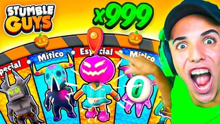 GIRÉ x999 RULETAS de HALLOWEEN y OCURRIÓ ESTO... 😱🎃 STUMBLE GUYS