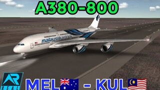 RFS | Malaysia Airlines A380 | Melbourne 🇦🇺 - Kuala Lampur 🇲🇾 | Real Flight Simulator | {8H20M)