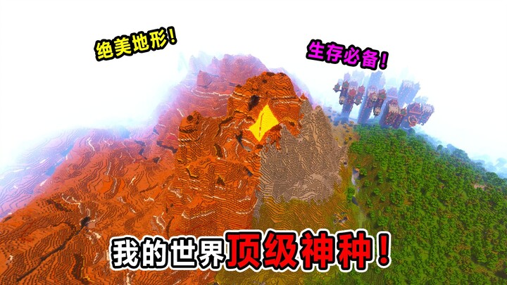 这才是我的世界绝美地形神种！有了它你就偷着乐吧！