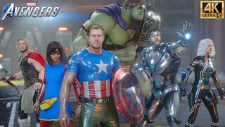 The Avengers vs MODOK with Comic Book Outfits #3 - Marvel's Avengers Game (4K 60FPS)