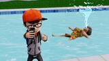 Scary Teacher 3D | Nick and Tani Swiming Pool Prank | CrossO Scary Teacher Funny Animation #9