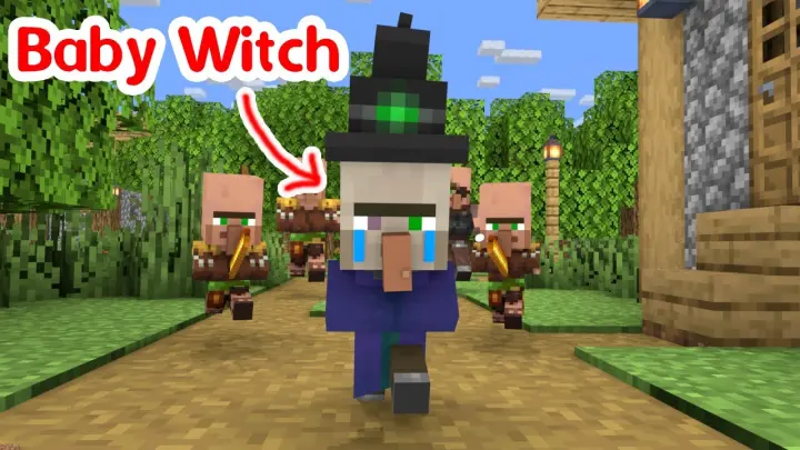 Monster School : Villagers Hate Baby Witch - Minecraft Animation