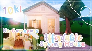 No Gamepass Affordable Spring Pastel One Story House I 10k! I Bloxburg Build and Tour - iTapixca