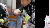 Chú mèo trắng Nhật Bản được lính cứu hỏa Trung Quốc xúc động