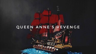 [จินห่าว] ผลงานโปรดของเขา! ดัดแปลงเรือสีแดง! LEGO Pirates of the Caribbean Queen Anne's Revenge MOC