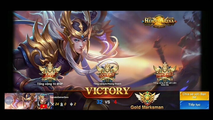 Hero arena: Đại sứ của thần linh Gildas có skill rất giống Lumia bên AOV.