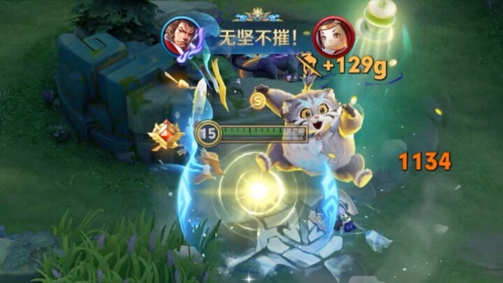 当张飞用这个皮肤出了奔狼金身快乐直接超标！