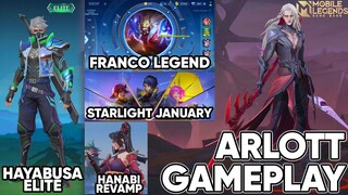 NEW HERO ARLOTT, NEW SKIN HAYABUSA S27, FRANCO LEGEND, AAMON STARLIGHT JANUARY | MLBB UPCOMING SKINS