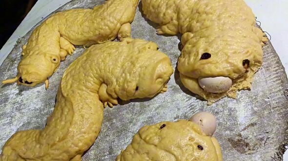 Năm Rồng tự mình hấp bánh bao hình rồng tại nhà