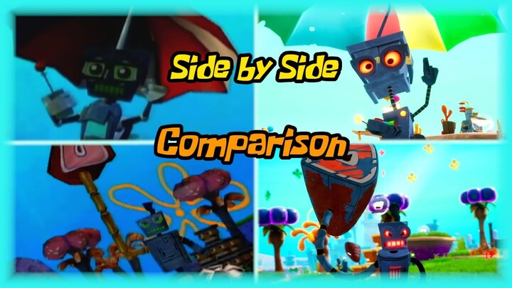 SpongeBob Battle for Bikini Bottom Rehydrated - All Robot Intro's Comparison (Original vs Remake)