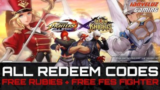 ALL NEW LIVESTREAM CODES! | Free 3000+ RUBIES and FES Fighter! | KOF All Star x Seven Knights