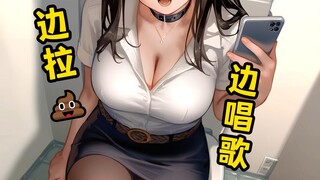 美少女直播上厕所！还边上厕所边唱歌？