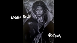 Uchiha Itachi II BlackandWhite Sketch II Akatsuki