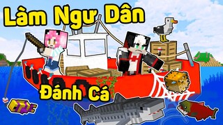 REDHOOD THỬ THÁCH 24H SINH TỒN NGƯ DÂN TRONG MINECRAFT*MỀU NÂNG CẤP THUYỀN ĐÁNH CÁ SIÊU TO KHỔNG LỒ