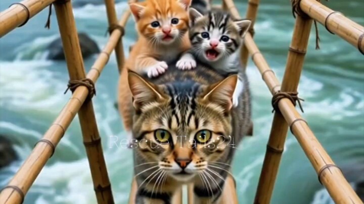 A Mother Cat’s Worst Nightmare… and a Fisherman’s Heroic Rescue 🐾💔 #CatRescue #AnimalRescue #HeroF