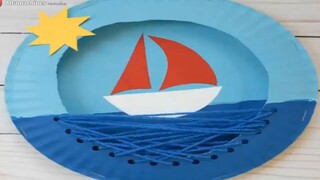 paper plate boat craft