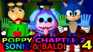 NEW Poppy Playtime Chapter 2 PART 4 VS SONIC & BALDI! Minecraft Animation Movie Story Challenge