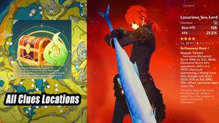 Moonlight Seeker All Clues Locations Guide - How to Get Luxurious Sea-Lord Weapon