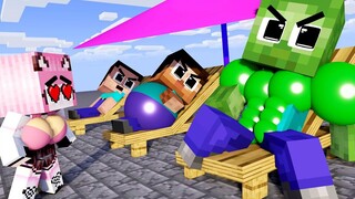 Monster School MUSCLE Baby Zombie Swap FAT Baby Herobrine - เรื่องเศร้า - แอนิเมชั่น Minecraft