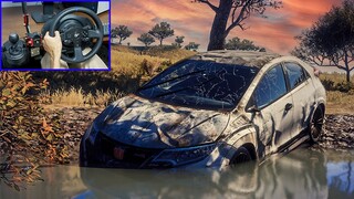 Rebuilding Honda Civic Type R (2016)- Forza Horizon 5 | Thrustmaster T300RS Gameplay