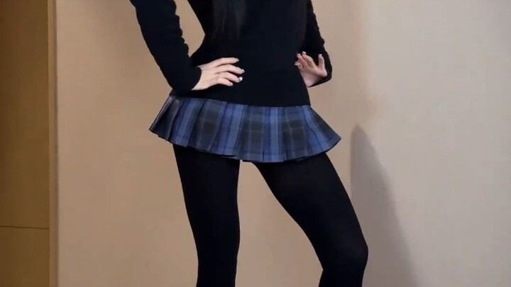 【Legging】Estetika Hitam Tebal dengan Kuncir Dua