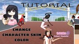 change character skin color in sakura school simulator tutorial😊♥️