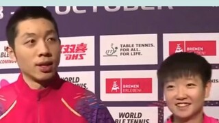 #Xu Xin just keeps teasing Sun Yingsha, haha! He's even making Sasha lose confidence! Hahaha #Xu Xin